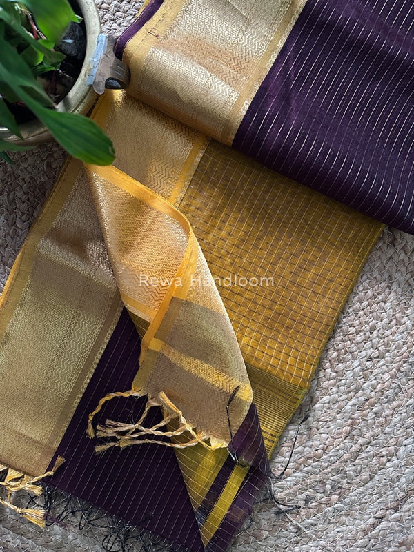 Maheshwari Zari Linning Saree