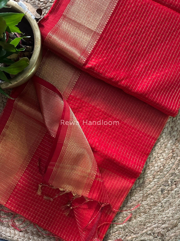 Maheshwari Zari Checks Saree