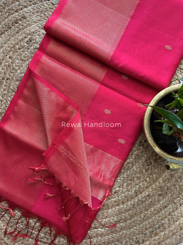 Maheshwari Zari Skirt Butti Saree