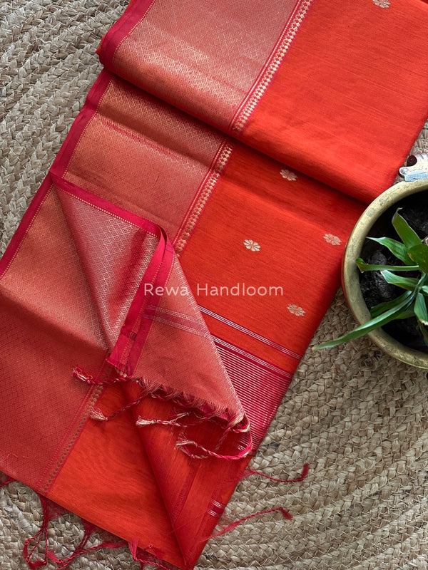 Maheshwari Zari Skirt Butti Saree