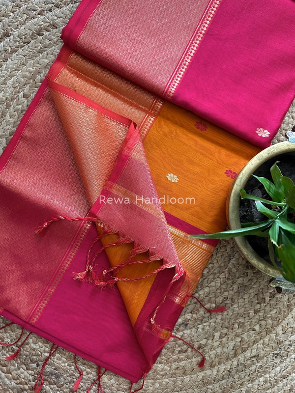 Maheshwari Zari Skirt Butti Saree
