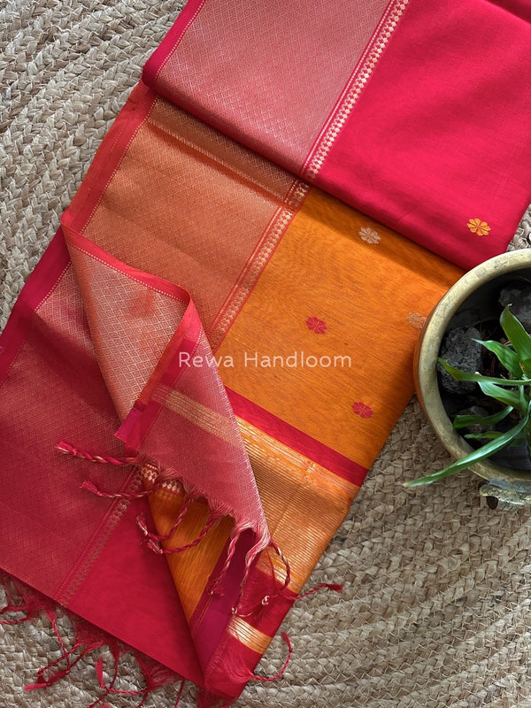 Maheshwari Zari Skirt Butti Saree