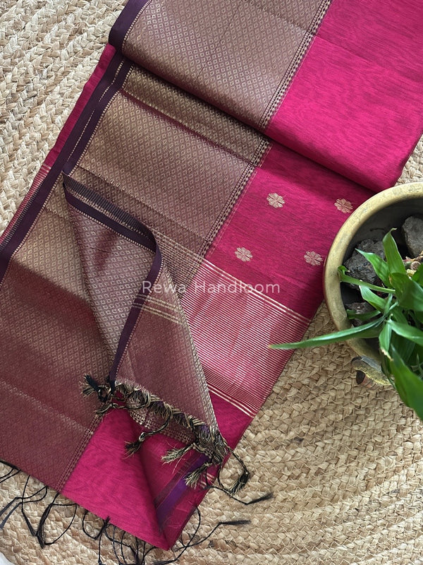 Maheshwari Zari Skirt Butti Saree