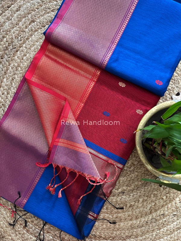 Maheshwari Zari Skirt Butti Saree