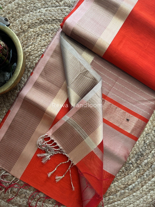 Maheshwari Resham Thread Border Saree