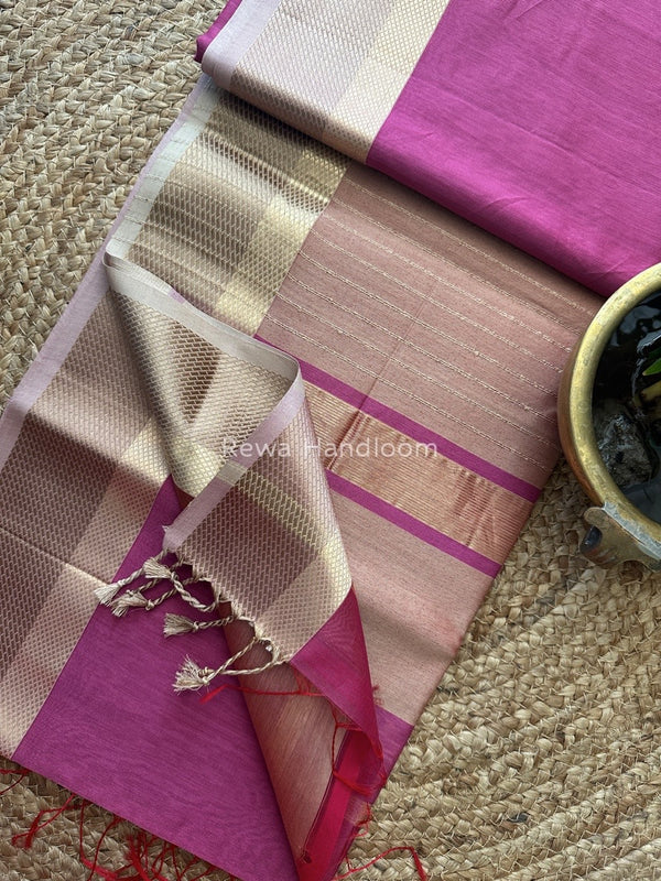 Maheshwari Resham Thread Border Saree