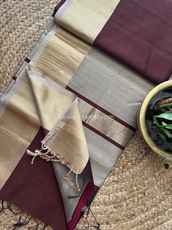 Maheshwari Resham Thread Border Saree