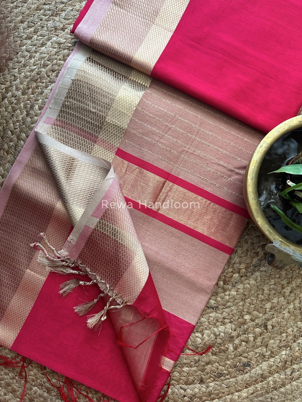 Maheshwari Resham Thread Border Saree