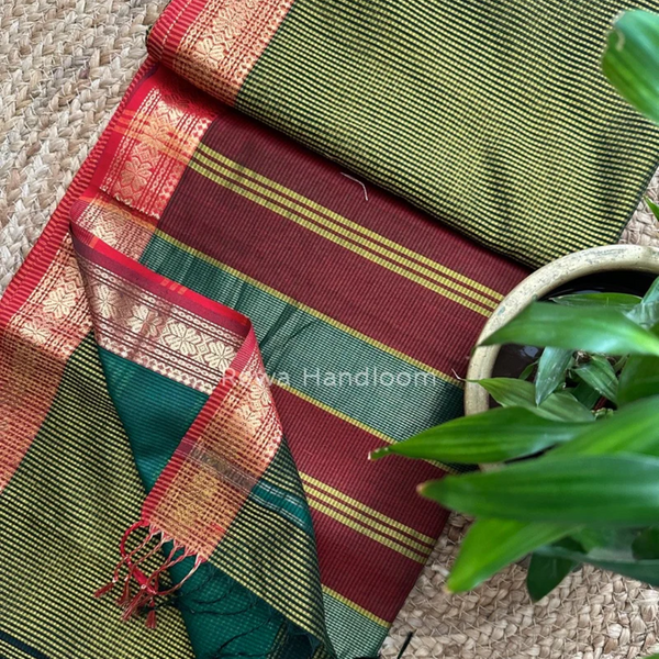 Maheshwari Garbha Reshami Silk Sarees – A Regal Weave from the Heart of India | Rewa Handloom
