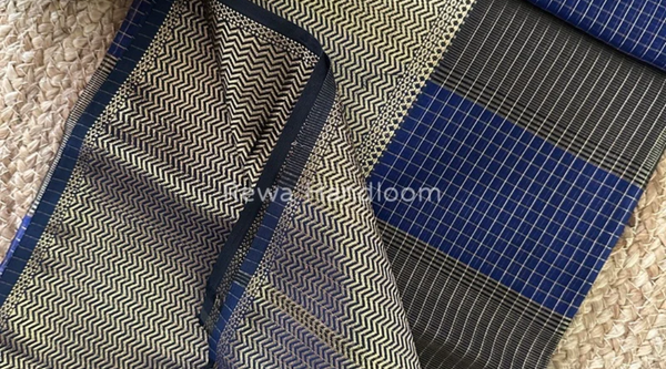 Maheshwari Zari Checks Weaving Body Sarees – A Blend of Tradition and Elegance | Rewa Handloom