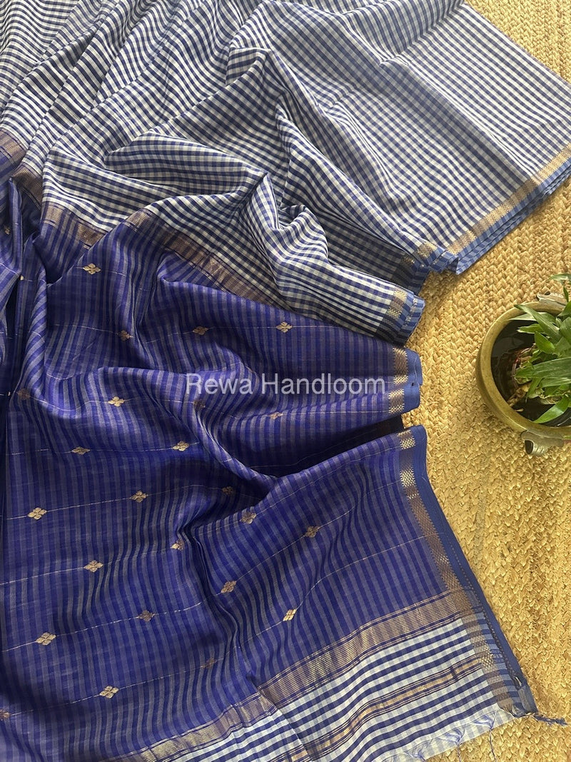 Maheshwari Checks Buti Sarees | Rewa Handloom