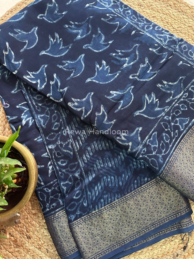 Maheshwari Dabu Print Sarees