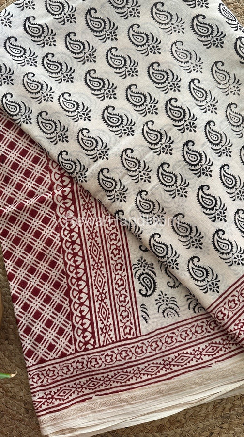 Bagh Print Cotton Sarees