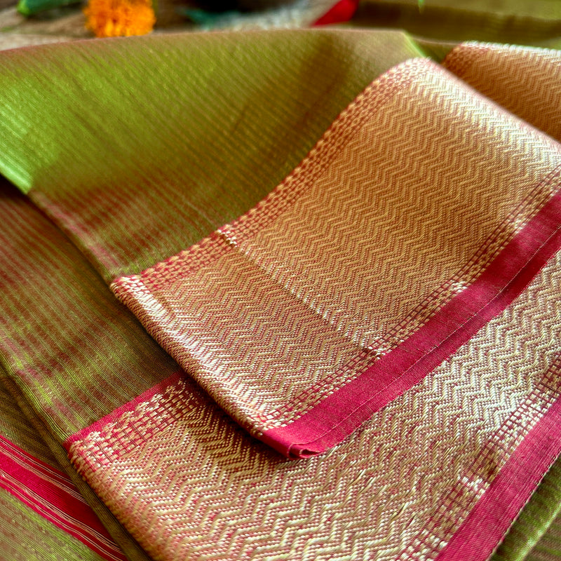 Maheshwari 75 Silk Green Saree