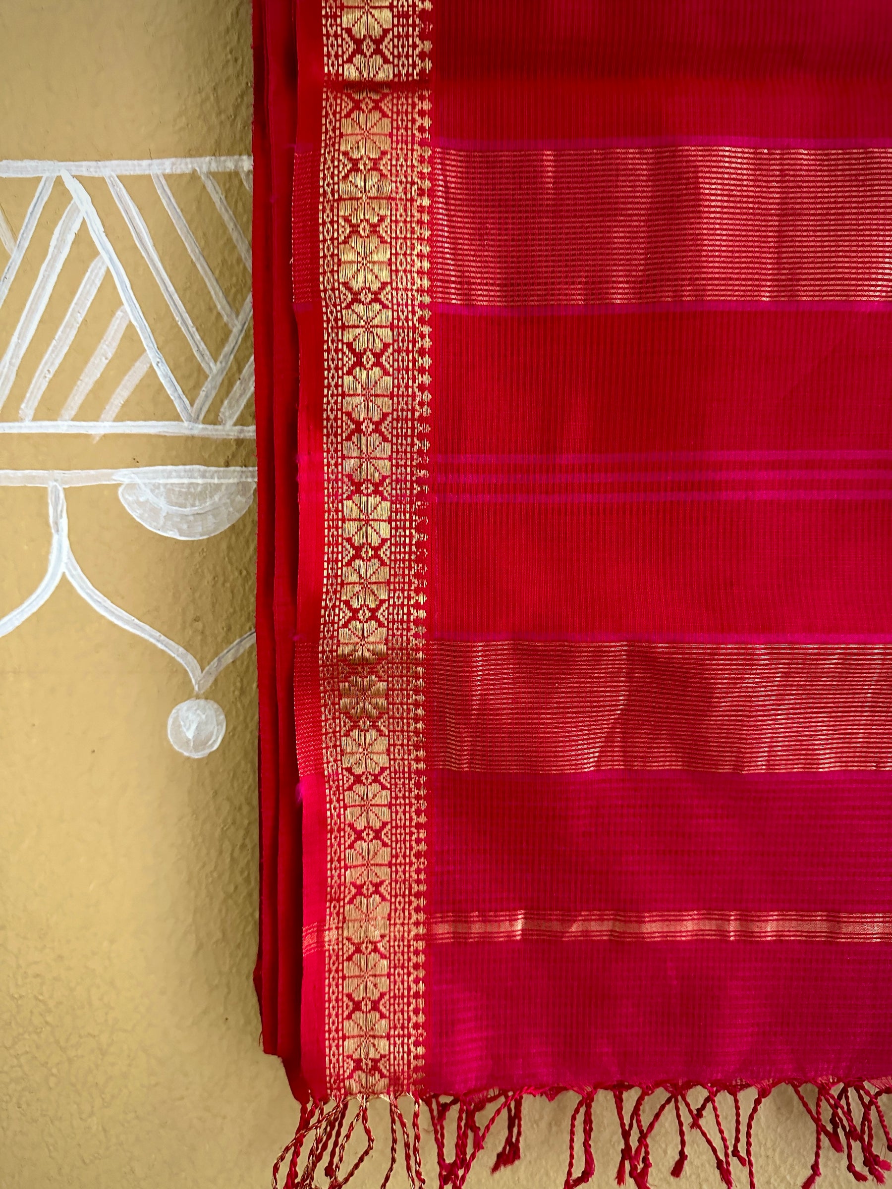 Maheshwari Rani Pink Garbha Reshami Silk Sarees