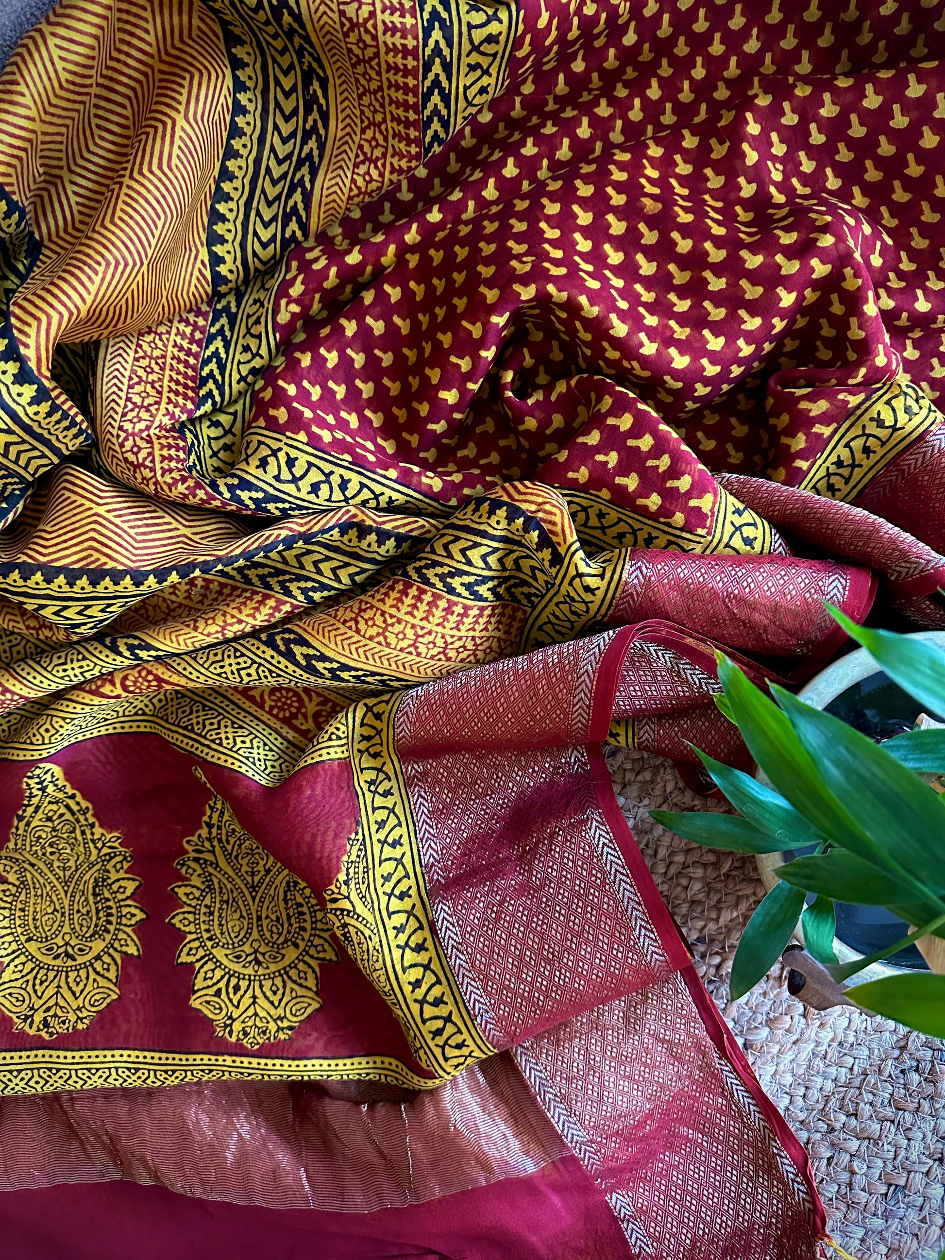 Maheshwari  Bagh Print Saree