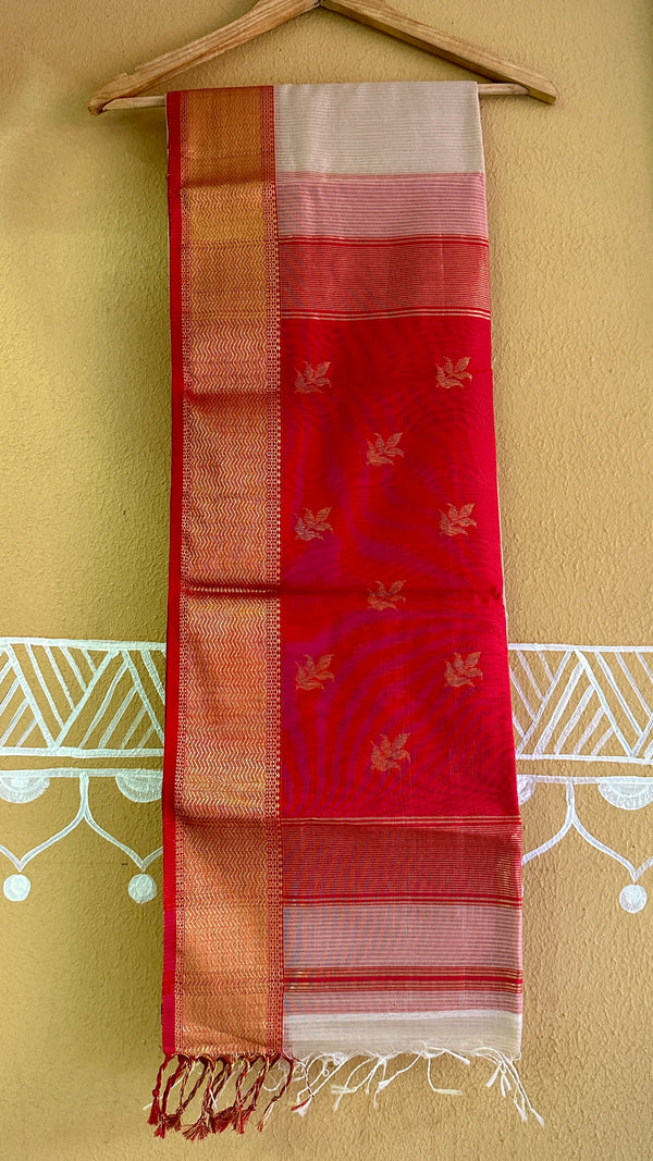 Maheshwari 75 Silk Beige Saree
