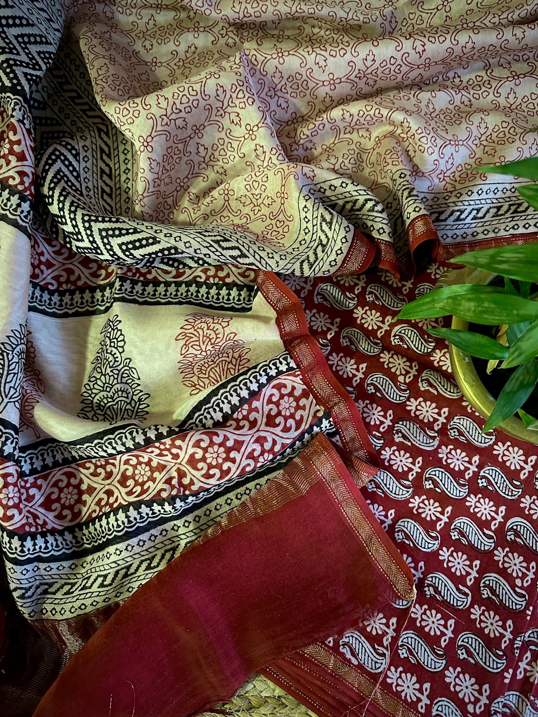 Bagh Block Print Unstitched Embroidered Suit Set — The Saffron Saga |  Cotton dress indian, Block printed suits, Printed cotton bottoms
