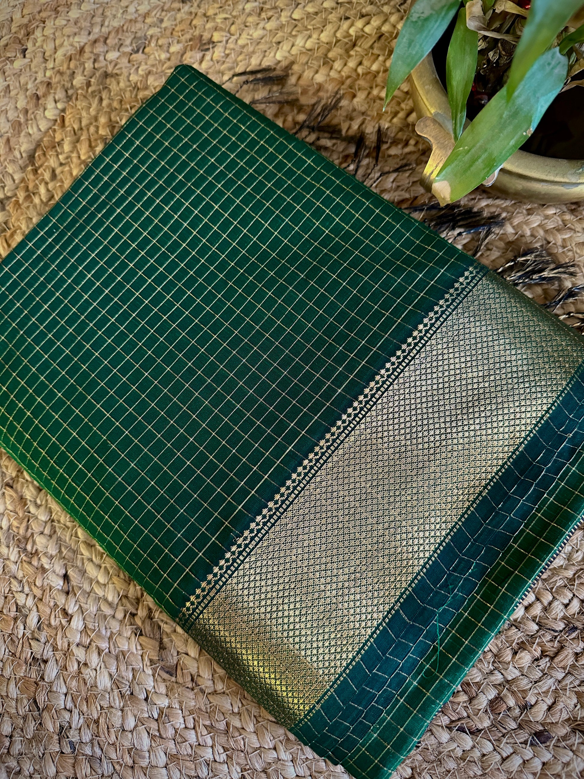 Maheshwari Zari Checkered Sarees