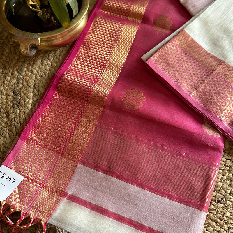  Flower Motifs ~ Maheshwari Saree
