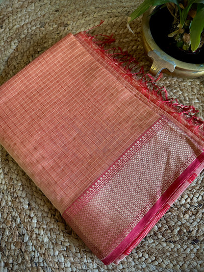 Maheshwari  Zari Checkered Sarees