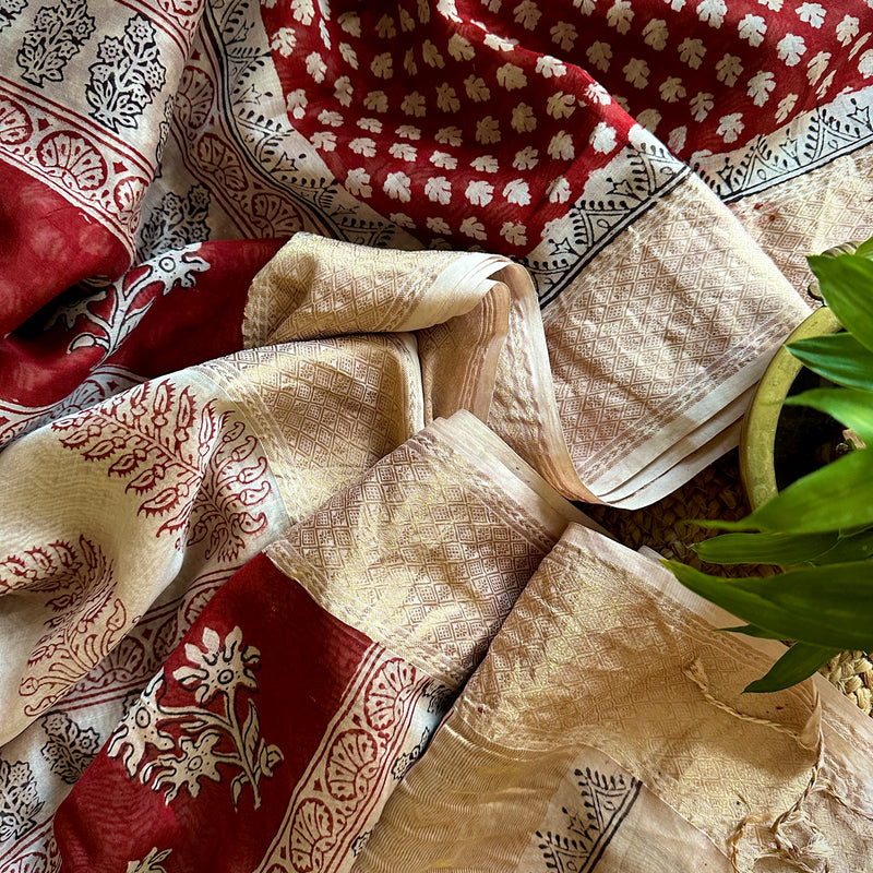 Maheshwari Bagh Print Saree