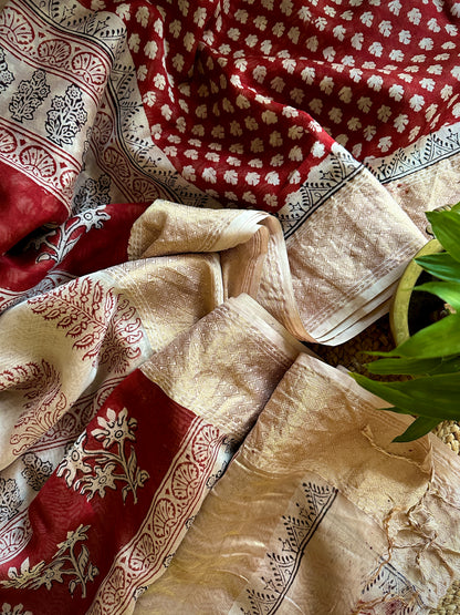 Maheshwari Bagh Print Saree