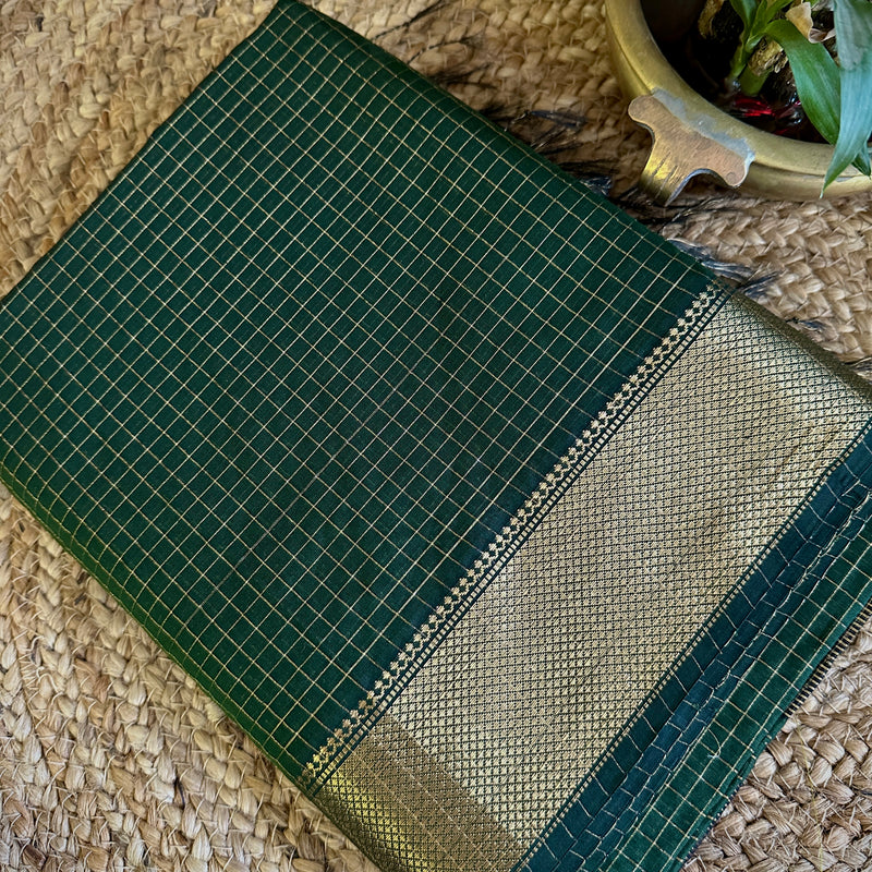 Maheshwari  Zari Checkered Sarees