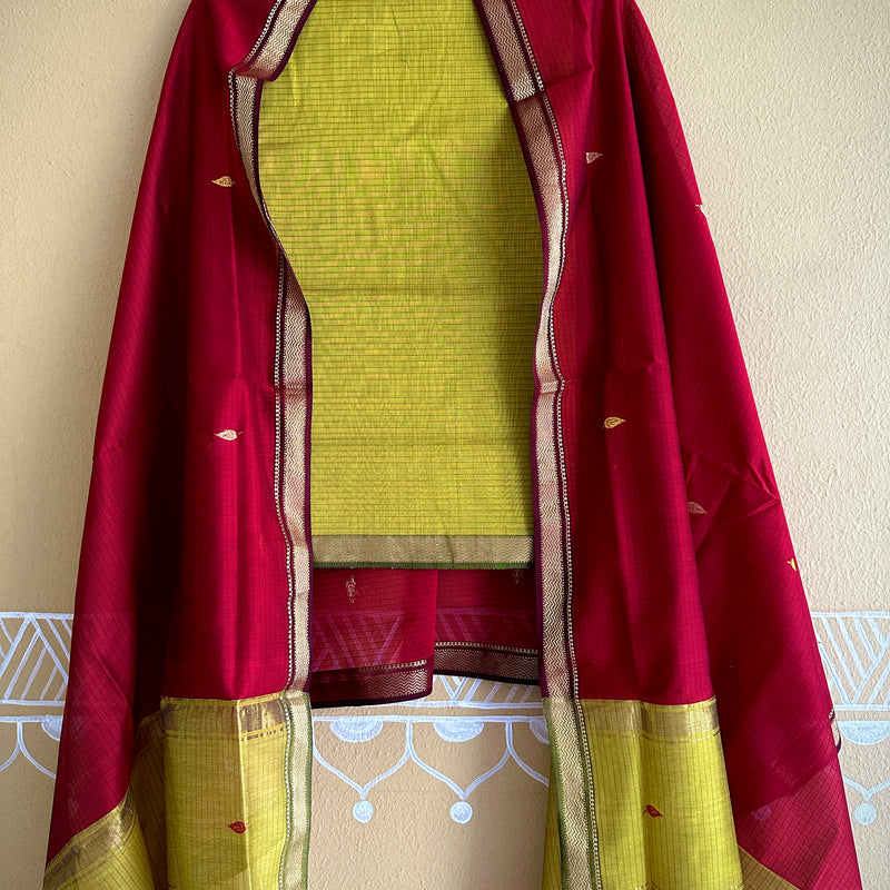Maheshwari Motifs Top Dupatta Sets