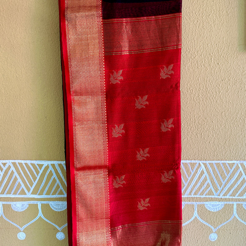 Maheshwari 75 Silk Black Saree