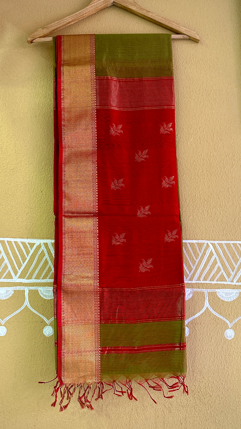 Maheshwari 75 Silk Green Saree