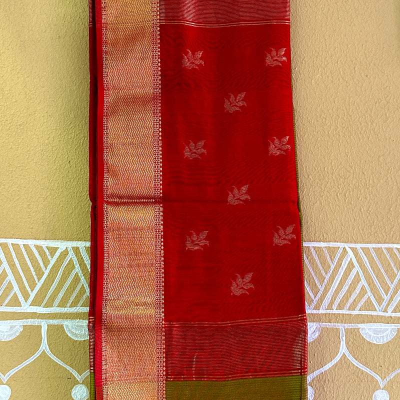 Maheshwari 75 Silk Green Saree