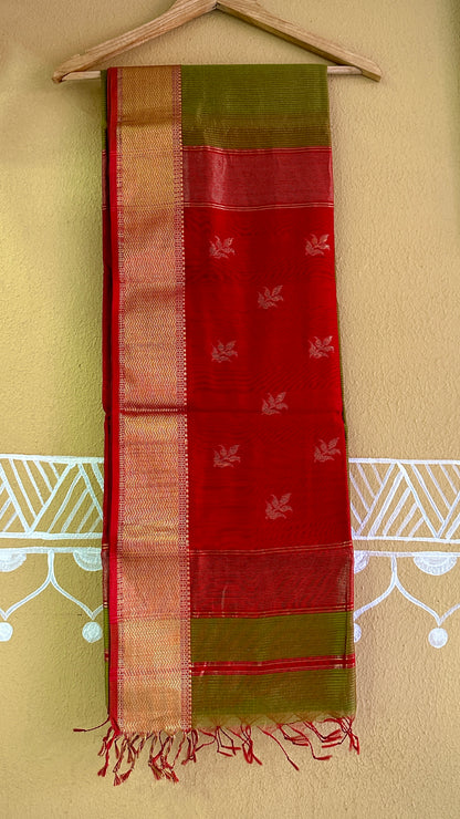 Maheshwari 75 Silk Green Saree