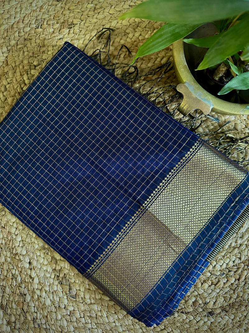 Maheshwari  Zari Checkered Sarees