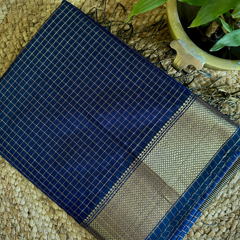 Maheshwari  Zari Checkered Sarees