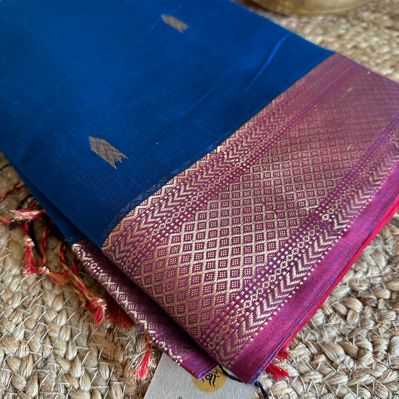 Blue Motifs ~ Maheshwari Saree