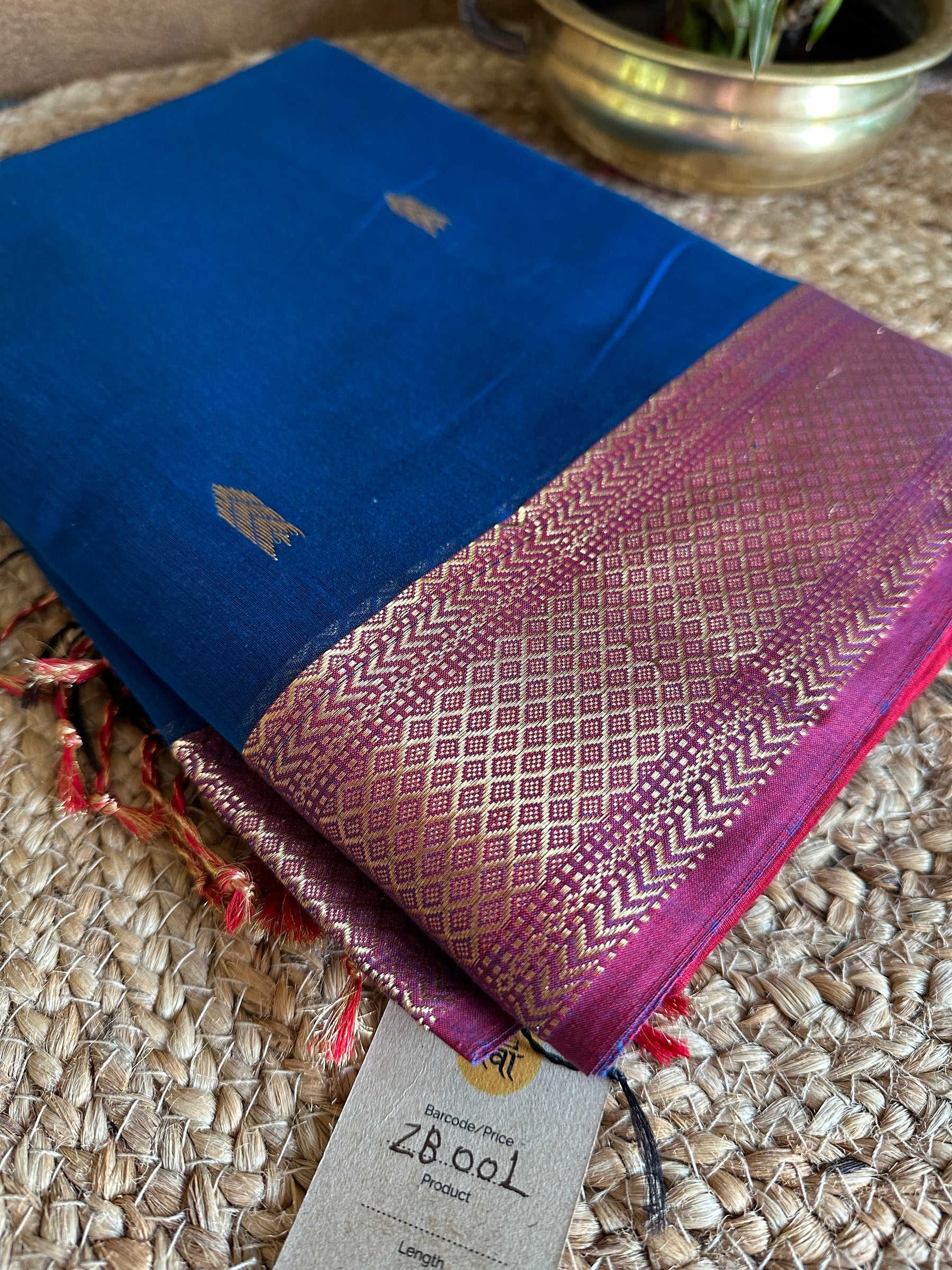 Blue Motifs ~ Maheshwari Saree