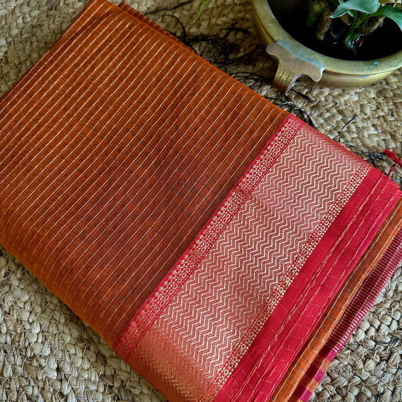 Maheshwari  Zari Checkered Sarees