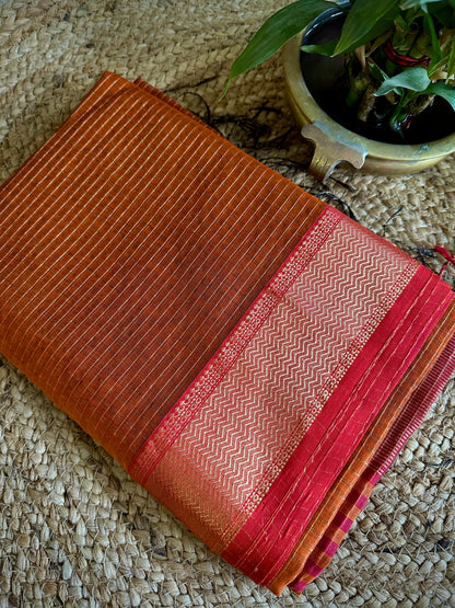 Maheshwari  Zari Checkered Sarees