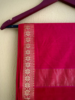 Maheshwari Rani Pink Garbha Reshami Silk Sarees