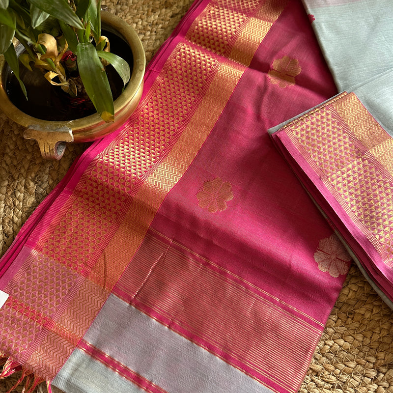  Flower Motifs ~ Maheshwari Saree