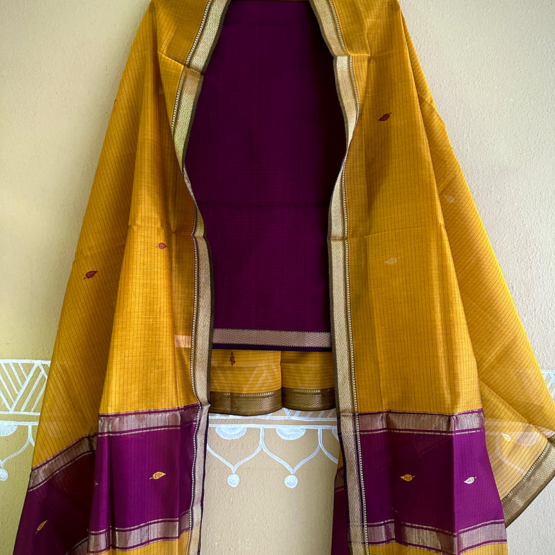 Maheshwari Motifs Top Dupatta Sets