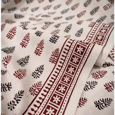 White Bagh Handblock Printed Fabric