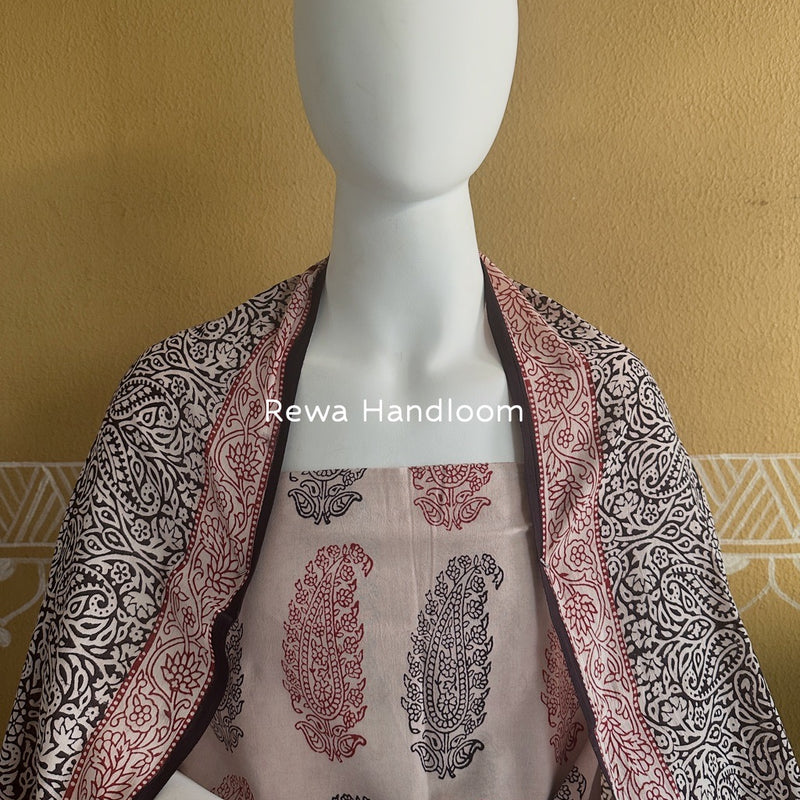 Bagh Print Cotton Suit 