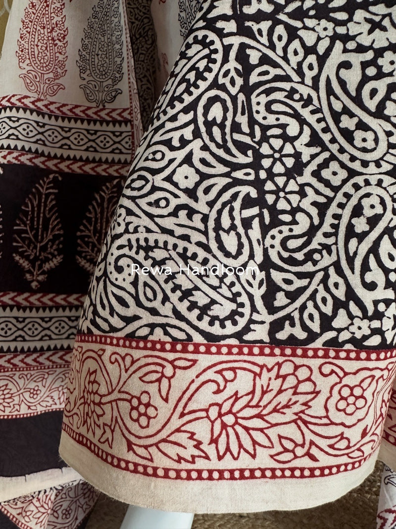 Bagh Print Cotton Suit 
