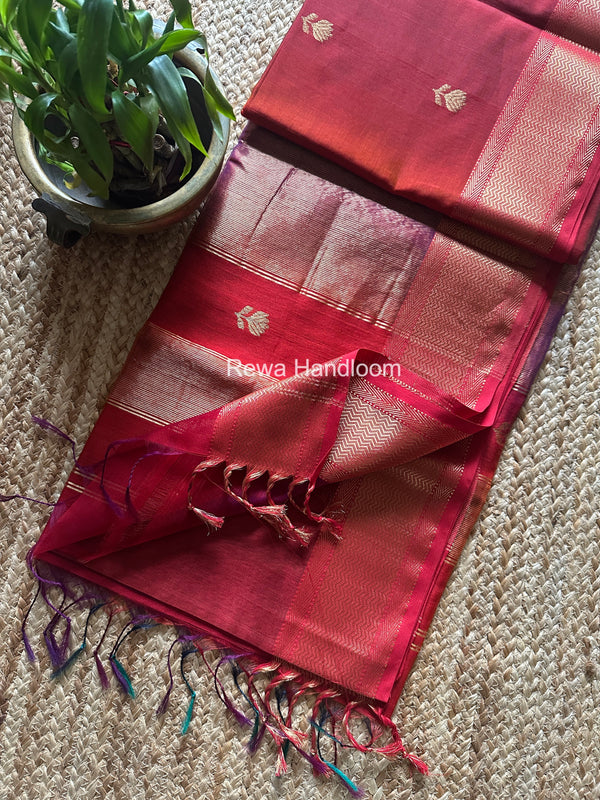 Maheshwari Lotus Shaded Butta Saree