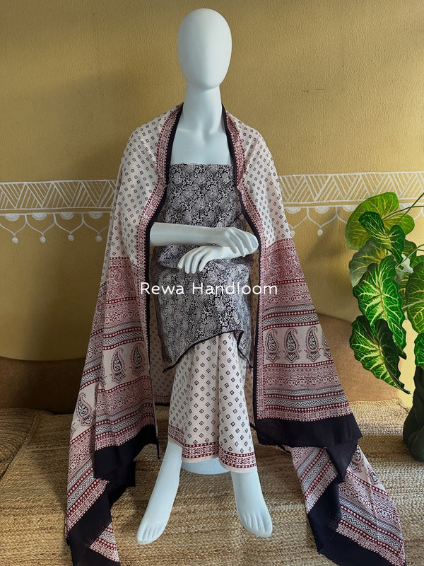 Bagh Print Cotton Suit 