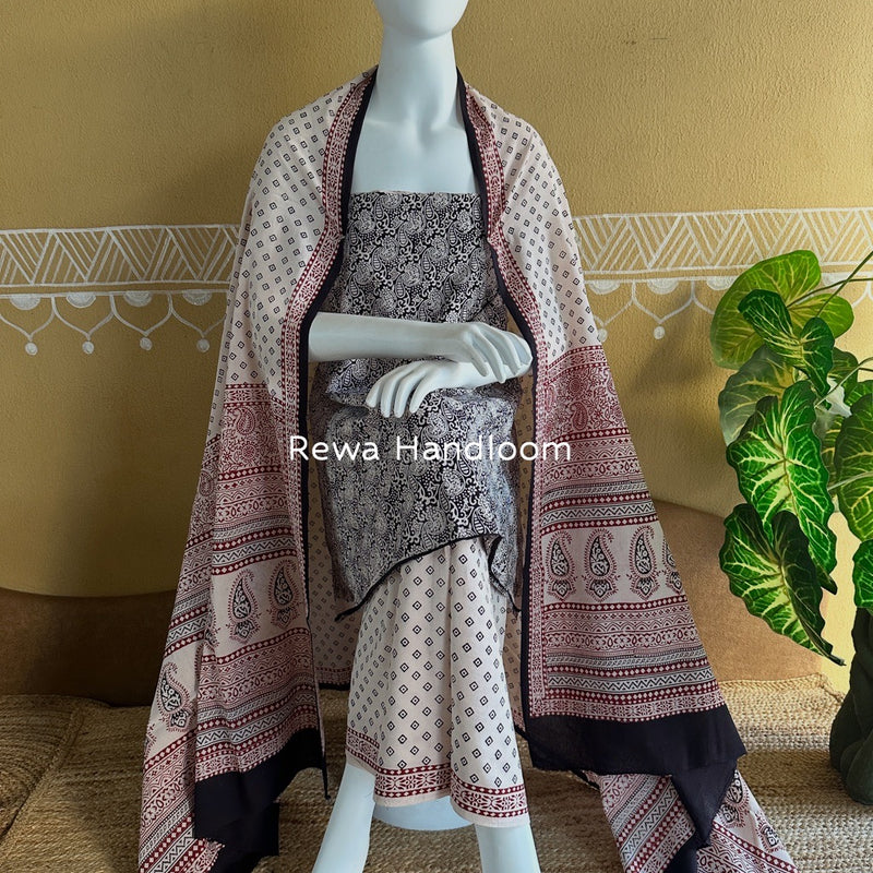 Bagh Print Cotton Suit 