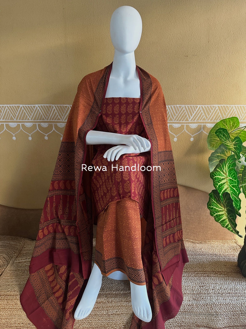 Bagh Print Cotton Suit