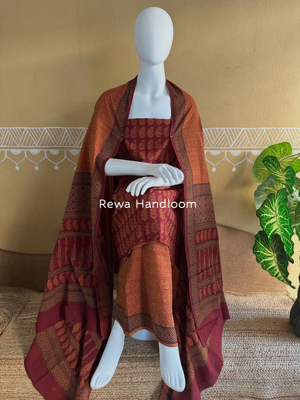 Bagh Print Cotton Suit